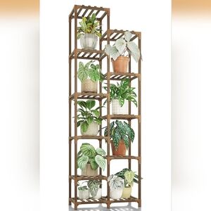 Wood Tone Multi-Shelf Plant Stand - Brown